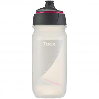 Tacx Botella Shanti Twist de la Marca, 500 ML, con Membrana Cierre, Color Azul, Unisex, T5881.08, Transparent/Leuchtpink