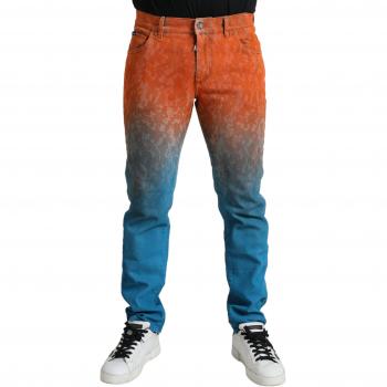 Dolce & Gabbana Multicolor Ombre Slim Fit Denim Jeans - Size XL