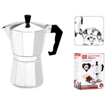Cafetera Moka Clásica de Aluminio para 3 Tazas - Alta Calidad, Compatible con Gas y Placas Eléctricas
