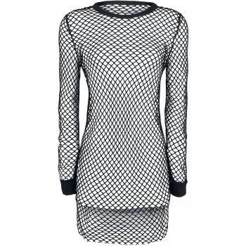 Fashion Victim Net Top Manga Larga Mujer Negro L