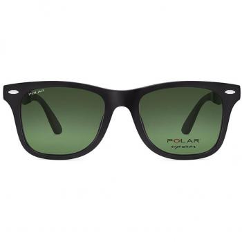 Polar 467 Clip-On Polarized Men's Sunglasses Black 52mm