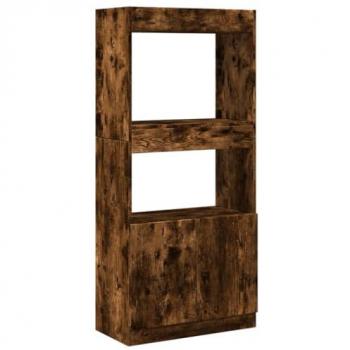 Aparador de Madera de Ingeniería Roble Ahumado 63x33x140 cm