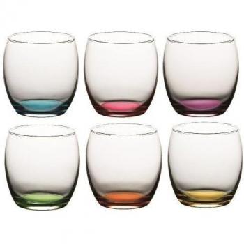 Pasabahce Set de 6 Vasos de Agua Luna Multicolor