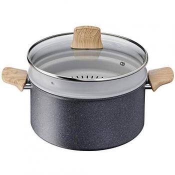Olla Tefal Natural Force 24 cm con Panier Vaporera, Antiadherente, Thermo-Signal, Inducción, Cocción Saludable