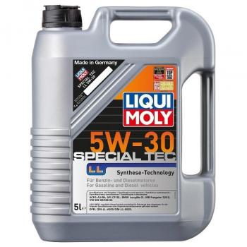 Aceite de motor LIQUI MOLY 2448 5W-30 sintético, alta protección contra el desgaste, excelente limpieza del motor, adecuado para motores diésel y gasolina, cumple con normas API SN/CF y ACEA C