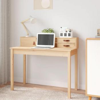 vidaXL Solid Wood Pine Desk 110x50x93 cm