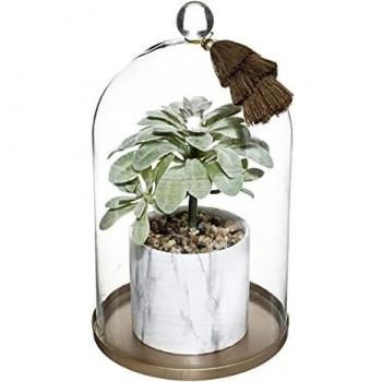 Planta Artificial Suspendida con Campana de Vidrio - Multicolor - 25 cm - Atmosphera