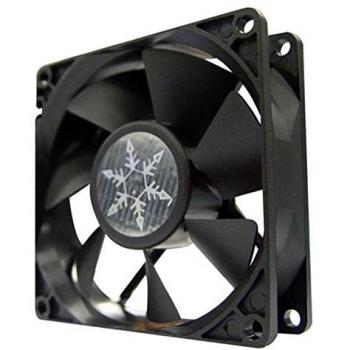 SilverStone SST-FN81 - Ventilador de refrigeración de 80mm para ordenador Serie FN, solución térmica de baja sonoridad, negro