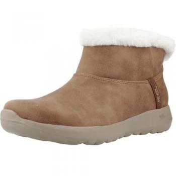 Skechers Women's On-the-Go Joy Cozy Dream Slip-In Boots - Brown, Vegan, 5GEN Cushioning