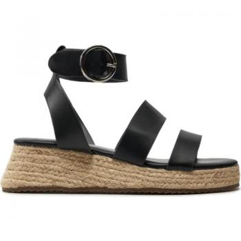 Alpargata Cuña Tiras ONLY Onlminerva Negro - Sandalias de Mujer con Plataforma, Color Negro