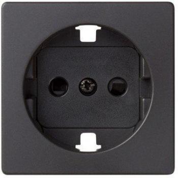 Simon 82 - Tapa de Enchufe Schuko con Seguridad Lateral, Color Grafito, Ref. 82041-38