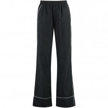 Off-White Women's Silk Blend Trousers in Black | Size 40 | OWCA186F23FAB002 Color 1010