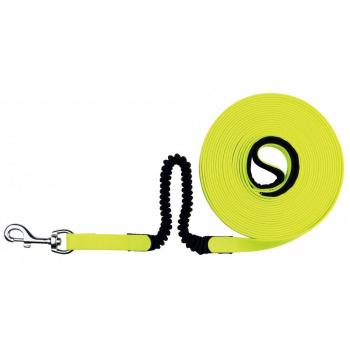 TRIXIE Correa Rastreo Easy Life, Amortiguador 8 m/20 mm, Amarillo Neón, Perro
