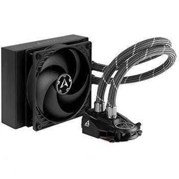 ARCTIC Liquid Freezer II 120 - Refrigerador de agua AIO de CPU Multi-Compatible, con Intel y AMD, bomba controlada por PWM, Velocidad del Ventilador: 200-1800 RPM, compatible con LGA1700 - Negro