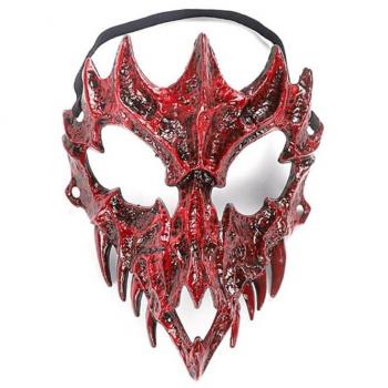 Máscara de Demonio Rojo - Máscara de Halloween, diseño aterrador, material ligero y cómodo, adecuada para adultos y niños, ideal para fiestas temáticas y eventos de disfraces