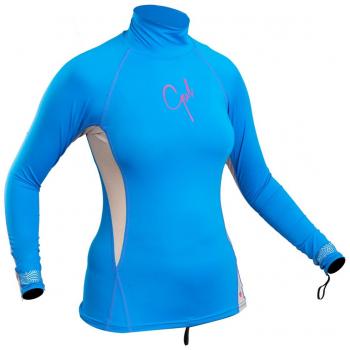 Gul 2018 Ladies Swami Long Sleeved Rash Vest Blue/Silver RG0331-B4 Ladies UK Sizes - 8