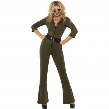 Disfraz Sexy de Aviadora Top Gun para Mujer - Talla M