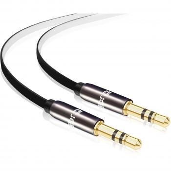 Cable Audio Jack 3,5mm | 1.5m Cable de Audio Estéreo Clavija Jack 3,5mm Macho a Macho | Para iPhone 6S Plus, 6,5, iPad, Tablets etc