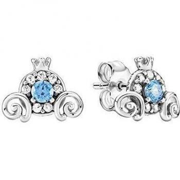 Pendientes de Plata Cenicienta con Zircón Azul - 299193C01
