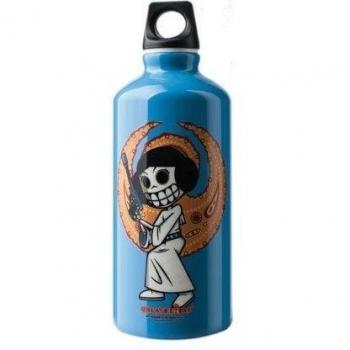 Botella Futura de Laken con tapón de rosca, anillo, mosquetón y boca estrecha - Calaveritas Leia