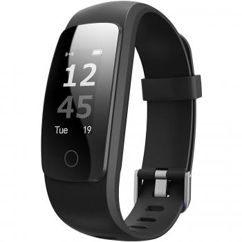 Pulsera Deportiva Cuantificadora Sunstech Fitlifepro, Unisex Adulto, Negra con Pantalla OLED 2.4cm, Bluetooth 4.0, Batería 65mAh, Resistente al Agua hasta 1M y Monitor de Ritmo Cardíaco