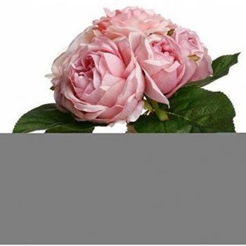 Ramo de 9 Rosas Artificiales Antiguas H30 cm para Decoración Floral Poética