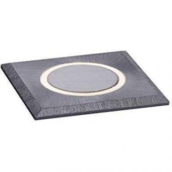 Luz de suelo empotrada LED 2W IP65 cuadrada acero inoxidable 3000K Paulmann