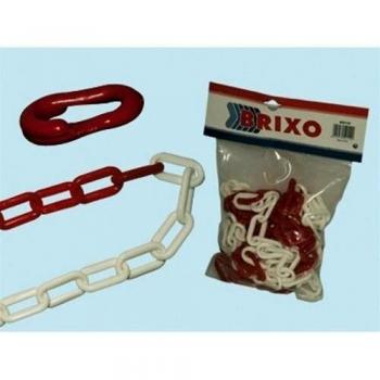Cadena de PVC Brixo Blanca/Roja Ø 8 mm - Longitud 25 m - Seguridad