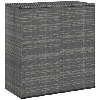 vidaXL Garden Cushion Box PE Rattan 100x49x103.5 cm Grey