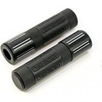 HIGHSIDER CONERO Goma de Agarre para Manillar, 7/8 pulgadas (22,2 mm), 132 mm, Negro Brillante con Biseles Pulidos
