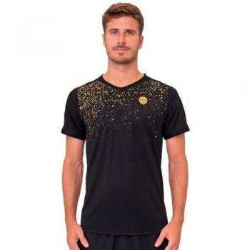Camiseta de Manga Corta Bidi Badu Paris 2024 Chill para Hombres - Negro, Dorado - Talla S