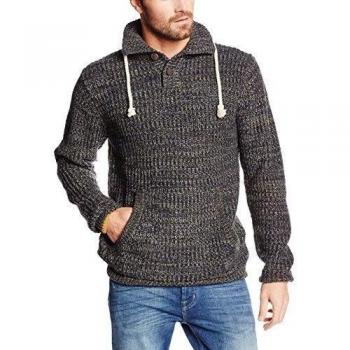 !Solid Knit - Spence-Jersey Hombre,  
 Negro
