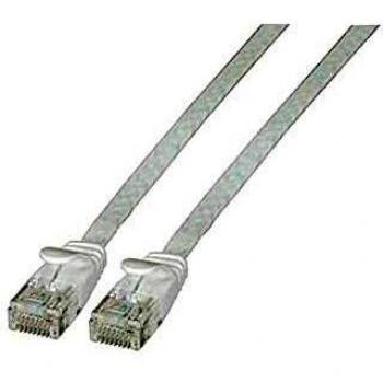 Cable de red plano Cat6a U/FTP 0,5 m blanco