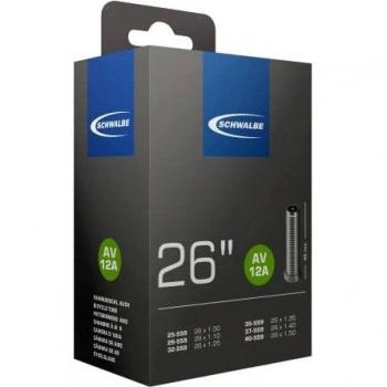 Schwalbe Luftschlauch-Fahrrad AV12A Cámara de Aire, Unisex, Negro, 26 Zoll