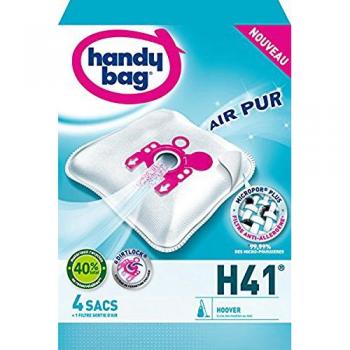 Sacos Aspiradores H41 - Kit de 4 Sacos + 1 Filtro Anti-Alergénico - Compatibles con Hoover - Alta Filtración y Materiales Reciclados
