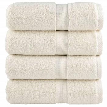 Toallas para huéspedes Solund 4 piezas crema 30x50 cm 600g/m²