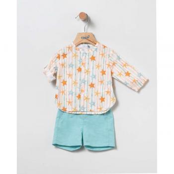 Coco Acqua Conjunto Niño Summer Rayas Multicolor Estrellas