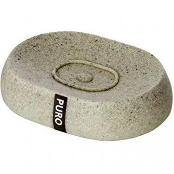 Jabonera Beige de Alta Calidad en Poliresina Efecto Arena, 12,5x3,1x8,9 cm - Wenko