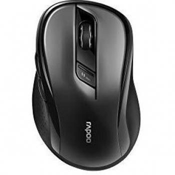 Rapoo M500 Multi-Mode Silent Wireless Mouse, Bluetooth 3.0/4.0 and 2.4GHz Connectivity, 1600 DPI Optical Sensor, Up to 10m Range, Black