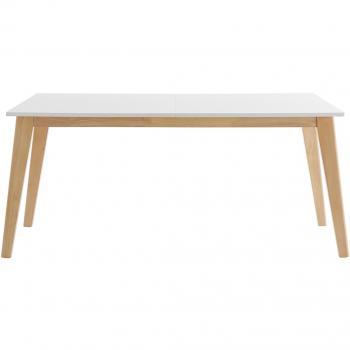 Mesa Extensible Blanca de Madera Clara 160-205 cm SWAD