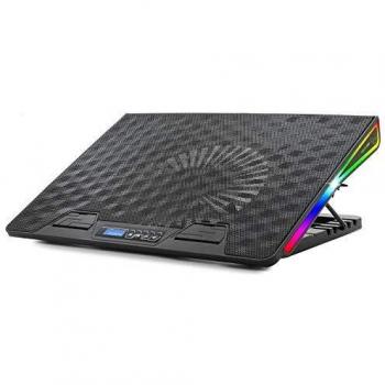 Spirit Of Gamer - AIRBLADE 800 RGB : Base de Refrigeración Gaming para Portátiles / 5 Posiciones Ajustables / 2 Puertos USB / 6 Velocidades de Ventilación / 17.3 / Retroiluminación LED RGB
