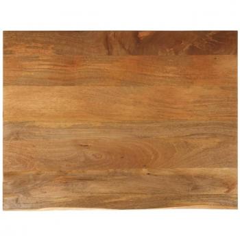 Tablero de Mesa Borde Natural Madera Maciza Mango 110x80x3,8 cm