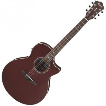 Ibanez AE100BUF Grand Auditorium Acoustic-Electric Guitar, Burgundy Flat