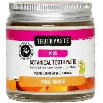 Pasta de Dientes Natural para Niños Sabor Naranja Dulce 100 ml Eco-Friendly y Sin Plástico, Libre de Flúor y SLS con Coco y Aloe Vera