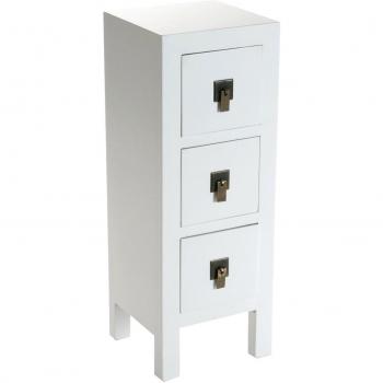 Versa 20190051 - Chifonier con 3 cajones, color blanco