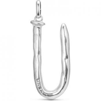UNO de 50 - Silver Plated Alphabet U Pendant Charm