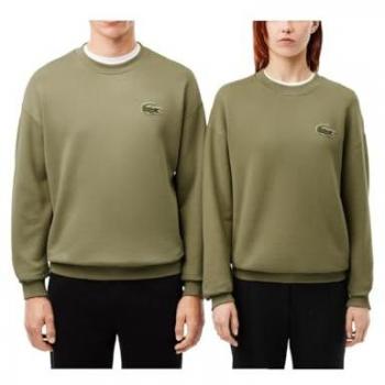 Lacoste Logo Crew Sweatshirt - Green - XL - Men's Ribbed Design