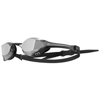 Gafas de natación TYR Tracer X RZR con lentes espejadas plateado ADULTFIT