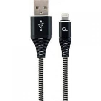 Techmade Cable Lightning CCUSB2BAMLM2M-BW 2 m, negro