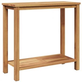 Mesa de Café Marrón con Almacenamiento 85 x 35 x 75 cm Madera de Teca Maciza